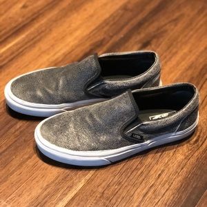 Vans cracked leather slip on